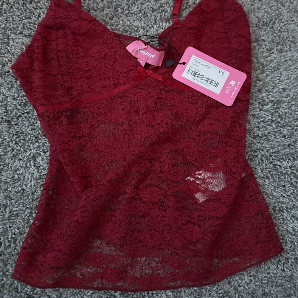 Red edikted tank top